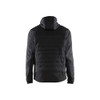 BLAKLADER 5930 Craftsman Jacket Dark Grey / Black (Men) in Knitted Polyester – front view; Holster Pockets false, Features Half lined; Comfy, brushed inner; Extended back, Stretch true