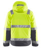 BLAKLADER Polyester Waterproof High Vis Yellow  Jacket  for Electricians that have Full Zip  available in Australia and New Zealand
