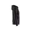 BLAKLADER 3530 Craftsman Hoodie Black (Men) in Cotton French Terry 320 gsm – side view; Holster Pockets false, Features 100% cotton; Kangaroo pocket