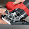 Achieve precise bevel cuts up to +/- 45° with the MAFELL P-SP Jigsaw Tilting Plate for P1cc and PS 2-18.