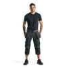 BLAKLADER Shorts 1991 with Kneepad Pockets  for BLAKLADER Shorts | 1991 Mens Craftsman Black Shorts with Kneepad Pockets Holster Pockets Denim with Stretch that have Configuration available in Carpentry