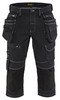 BLAKLADER Denim with Stretch Black Shorts for Carpenters that have Kneepad Pockets  available in Australia and New Zealand