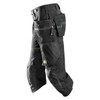 SNICKERS Pirate Shorts | 6905 Black Pirate Shorts with Holster Pockets for Electricians, Floorlayers in the Construction Industry