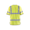 BLAKLADER 3023 High Vis Waistcoat Hi-Vis Yellow (Women) in Polyester (Extended back; Wide reflectives) – front view; Application Safety, Holster Pockets false