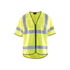 BLAKLADER 3023 High Vis Waistcoat Hi-Vis Yellow (Women) in Polyester (Extended back; Wide reflectives) – product display image; Application Safety, Holster Pockets false