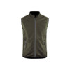 BLAKLADER 3850 Winter Waistcoat Dark Olive Green / Black (Men) in Ripstop Softshell Fleece (2-layer softshell; Stretch panels; Water repellent; Ripstop) – product display image; Holster Pockets false, Stretch true