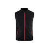 BLAKLADER 3850 Winter Waistcoat Black / Red (Men) in Ripstop Softshell Fleece (2-layer softshell; Stretch panels; Water repellent; Ripstop) – product display image; Holster Pockets false, Stretch true