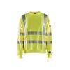 BLAKLADER 3087 Flame Resistant Fleece Sweater Hi-Vis Yellow (Men) in Inherent Flame-Resistant Fleece – product display image; Holster Pockets false, Features Inherent flame resistant; Antistatic quality; Soft, brushed inner