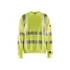 BLAKLADER 3087 Flame Resistant Fleece Sweater Hi-Vis Yellow (Men) in Inherent Flame-Resistant Fleece – product display image; Holster Pockets false, Features Inherent flame resistant; Antistatic quality; Soft, brushed inner