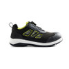 BLAKLADER 2440 CRADLE High Vis Safety Shoe Black / Hi-Vis Yellow (Unisex) in ETPU (Freelock solution; Composite toe cap; Textile nail penetration protection in PL standard; Anatomically shaped soft PU insole) – product display image; Application Ind…