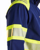 BLAKLADER Jacket  4494  with  for BLAKLADER Jacket  | 4494 Mens Navy Blue / High Vis Yellow Full Zip Jacket in Reflective Tape Softshell that have Full Zip  available in Australia and New Zealand