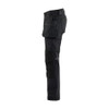 BLAKLADER 1720 Craftsman Regular Fit Trouser Black (Men) in 4-Way Stretch Polyamide Double Weave with Holster Pockets and Kneepad Pockets – alternate side view; Holster Pockets true, Features 4-way stretch; Detachable tool pockets; CORDURA® stretch…
