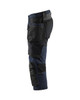BLAKLADER Shorts 1521 with Kneepad Pockets  for BLAKLADER Shorts | 1521 Mens Craftsman Dark Navy Blue Shorts with Kneepad Pockets Holster Pockets 4-Way Stretch that have Configuration available in Carpentry