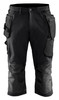 BLAKLADER Shorts 1521 with Kneepad Pockets  for BLAKLADER Shorts | 1521 Mens Craftsman Black Shorts with Kneepad Pockets Holster Pockets 4-Way Stretch that have Configuration available in Carpentry