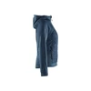 BLAKLADER 3464 Craftsman Fleece Sweater Numb Blue / Dark Navy (Women) in Polyester Fleece – side view; Holster Pockets false, Features Soft, brushed inner