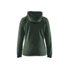 BLAKLADER 3464 Craftsman Fleece Sweater Autumn Green / Black (Women) in Polyester Fleece – front view; Holster Pockets false, Features Soft, brushed inner