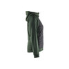 BLAKLADER 3464 Craftsman Fleece Sweater Autumn Green / Black (Women) in Polyester Fleece – side view; Holster Pockets false, Features Soft, brushed inner