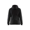 BLAKLADER 3464 Craftsman Fleece Sweater Black / Dark Grey (Women) in Polyester Pique Fleece – front view; Holster Pockets false, Features Soft, brushed inner