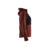 BLAKLADER 3542 Craftsman Hoodie Burned Red / Black (Women) in Polyester Fleece – side view; Holster Pockets false, Features Body-hugging fit; Comfy, brushed inner; Reflective details