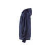 BLAKLADER 3396 Craftsman Hoodie Navy Blue (Men) in Brushed PolyCotton Terry 360 gsm – alternate side view; Holster Pockets false, Features Soft, brushed inner; Kangaroo pocket