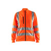 BLAKLADER 3308 High Vis Sweater Orange (Women) in Polyester Jersey – product display image; Application Craftsman, Holster Pockets false, Features Soft, brushed inner; Wide reflectors