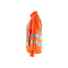 BLAKLADER 3308 High Vis Sweater Orange (Women) in Polyester Jersey – alternate side view; Application Craftsman, Holster Pockets false, Features Soft, brushed inner; Wide reflectors