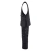 BLAKLADER 2650 Craftsman Sleeveless Overall Black (Men) in Durable PolyCotton Twill with Holster Pockets and Kneepad Pockets – alternate side view; Holster Pockets true, Features Stretch panels; CORDURA® reinforced knee pad pockets; Tool pockets