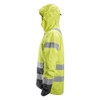 SNICKERS Polyester Waterproof High Vis Yellow  Jacket  for Electricians that have Reflective Tape  available in Australia and New Zealand