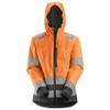 SNICKERS Jackets | Womens 1347 Hi Vis Orange/Steel Grey Waterproof Shell Jackets with Reflective Tape