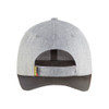 BLAKLADER 2053 UV Protection Cap Grey Melange in Wool Twill – front view; Gender Unisex, Holster Pockets false