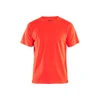 BLAKLADER 3331 High Vis T-Shirt Hi-Vis Red (Men) in UV-Protective Polyester Birdseye Knit – product display image; Application UV Protection, Holster Pockets false, Features Functional knitted; Moisture wicking; UV protected