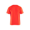 BLAKLADER 3331 High Vis T-Shirt Hi-Vis Red (Men) in UV-Protective Polyester Birdseye Knit – front view; Application UV Protection, Holster Pockets false, Features Functional knitted; Moisture wicking; UV protected