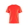 BLAKLADER 3331 High Vis T-Shirt Hi-Vis Red (Men) in UV-Protective Polyester Birdseye Knit – product display image; Application UV Protection, Holster Pockets false, Features Functional knitted; Moisture wicking; UV protected
