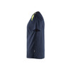 BLAKLADER 3379 High Vis T-Shirt Dark Navy Blue / Hi-Vis Yellow (Men) in Cotton Single Jersey 150 gsm – alternate side view; Application Short Sleeve, Holster Pockets false, Features 100% cotton