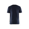 BLAKLADER 3379 High Vis T-Shirt Dark Navy Blue / Hi-Vis Yellow (Men) in Cotton Single Jersey 150 gsm – front view; Application Short Sleeve, Holster Pockets false, Features 100% cotton