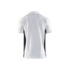 BLAKLADER 3324 Short Sleeve Polo Shirt White / Dark Grey (Men) in PolyCotton Pique Knit 220 gsm – front view; Holster Pockets false