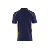 BLAKLADER 3324 High Vis Polo Shirt Navy Blue / Hi-Vis Yellow (Men) in PolyCotton Pique Knit 220 gsm – front view; Application Short Sleeve, Holster Pockets false