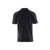 BLAKLADER 3324 Short Sleeve Polo Shirt Black / Grey (Men) in PolyCotton Pique Knit 220 gsm – front view; Holster Pockets false