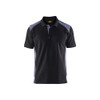 BLAKLADER 3324 Short Sleeve Polo Shirt Black / Grey (Men) in PolyCotton Pique Knit 220 gsm – product display image; Holster Pockets false