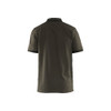 Mens Olive Green / Black Polo Shirt  offers comfort and style with a rib-knitted collar and side vents for breathability.