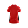 BLAKLADER 3390 Short Sleeve Polo Shirt Red / Black (Women) in PolyCotton Pique Knit 220 gsm – front view; Holster Pockets false