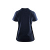 BLAKLADER 3390 Short Sleeve Polo Shirt Dark Navy / Black (Women) in PolyCotton Pique Knit 220 gsm – front view; Holster Pockets false