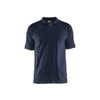 BLAKLADER 3435 Short Sleeve Polo Shirt Dark Navy Blue (Men) in Cotton Pique Knit 220 gsm – product display image; Holster Pockets false, Features 100% cotton