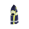 BLAKLADER 3338 High Vis Polo Shirt Navy Blue / Hi-Vis Yellow (Men) in UV-Protective Wicking Polyester Pique – side view; Application Short Sleeve, Holster Pockets false, Features Moisture wicking; Hi-vis panels; UV protected; Wide reflectors