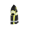 BLAKLADER 3338 High Vis Polo Shirt Black / Hi-Vis Yellow (Men) in UV-Protective Wicking Polyester Pique – side view; Application Short Sleeve, Holster Pockets false, Features Moisture wicking; Hi-vis panels; UV protected; Wide reflectors