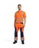 BLAKLADER Polyester High Vis Orange  T-Shirt  for Carpenters that have UV Protection Reflective Tape  available in Australia and New Zealand