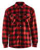 Designed for professional carpenters, the BLAKLADER Shirts in Red / Black pair premium Cotton fabric with integrated Long Sleeves, earning them a spot among the best carpenter shirts available.