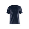 BLAKLADER 3300 Short Sleeve T-Shirt Dark Navy Blue (Men) in Midweight Cotton Single Jersey – product display image; Holster Pockets false, Features 100% cotton