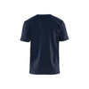 BLAKLADER 3300 Short Sleeve T-Shirt Dark Navy Blue (Men) in Midweight Cotton Single Jersey – front view; Holster Pockets false, Features 100% cotton