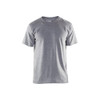 BLAKLADER 3300 Short Sleeve T-Shirt Grey Melange (Men) in Lightweight Cotton Single Jersey – product display image; Holster Pockets false